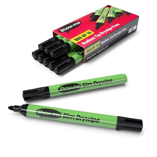 Show-me Children's Drywipe Pens - Black