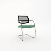 Saturn Chrome Cantilever Meeting Chair - Mesh Back