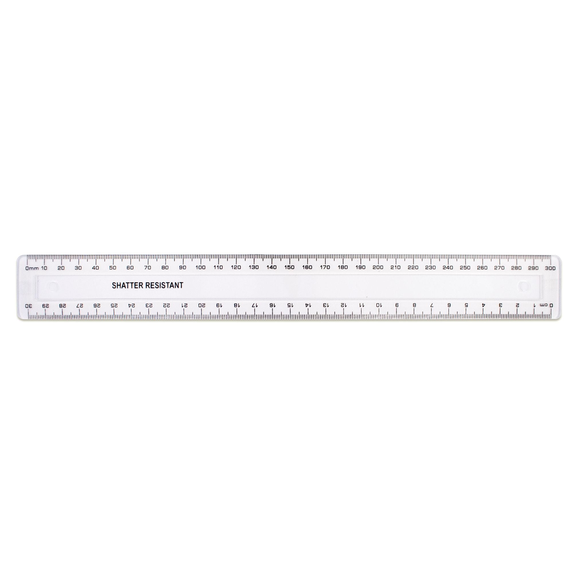 Clear Metric Only Rulers - Pk100