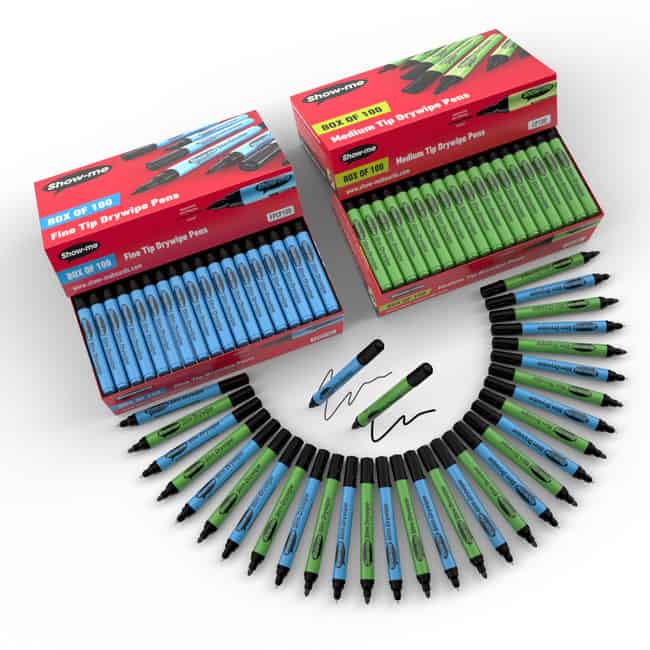 Show-me Children's Drywipe Pens - Black