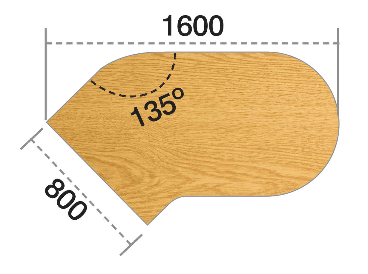 Sienna Meeting End Desk Extension