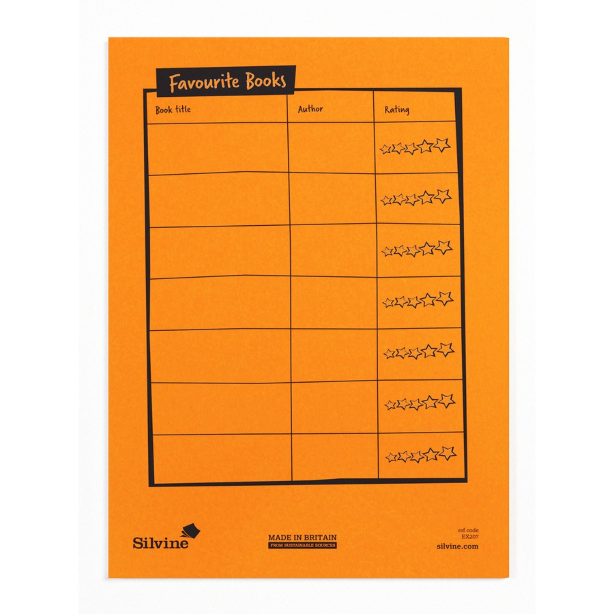 Silvine Reading Record Books KS1 - Orange - Pk30