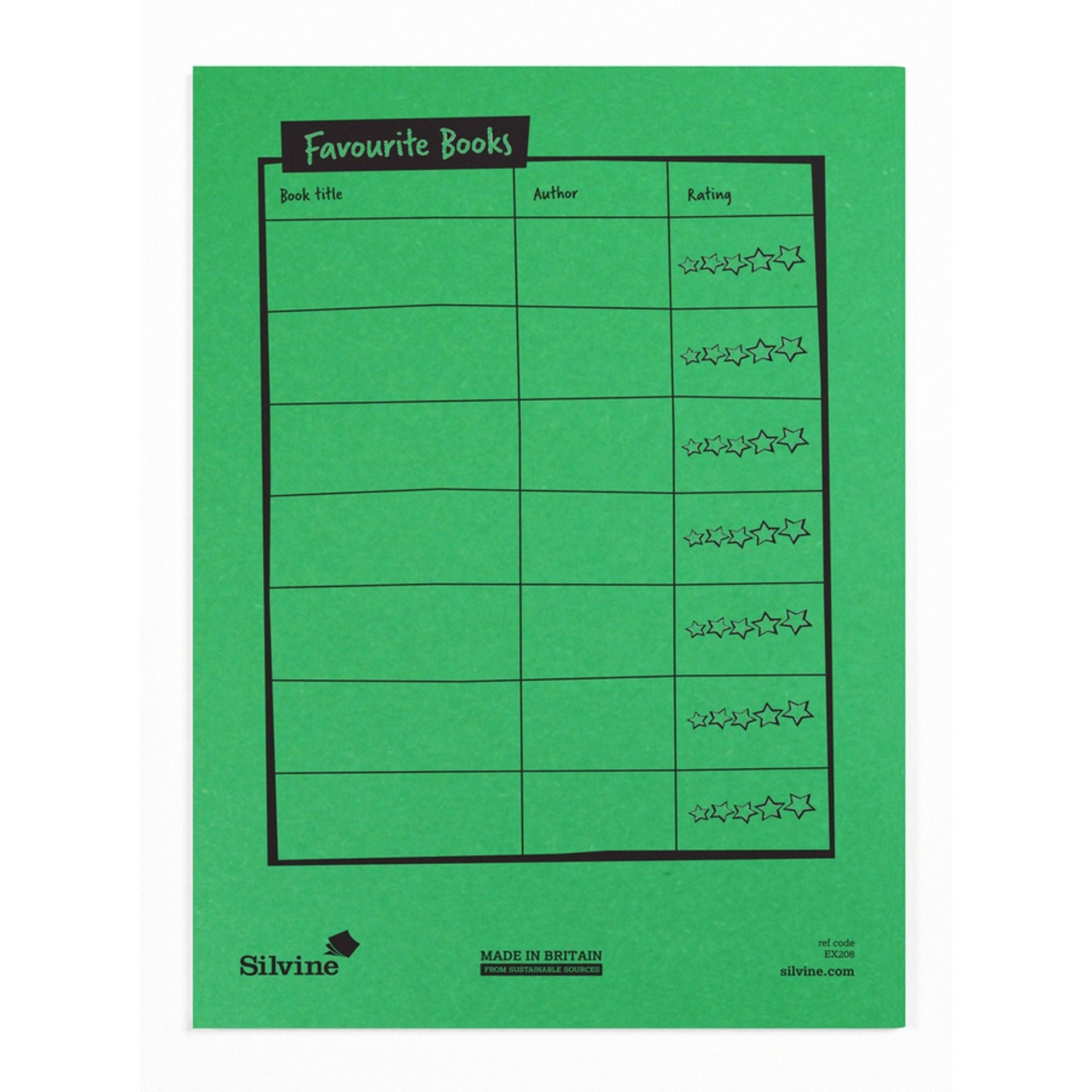 Silvine Reading Record Books KS2 - Green - Pk30