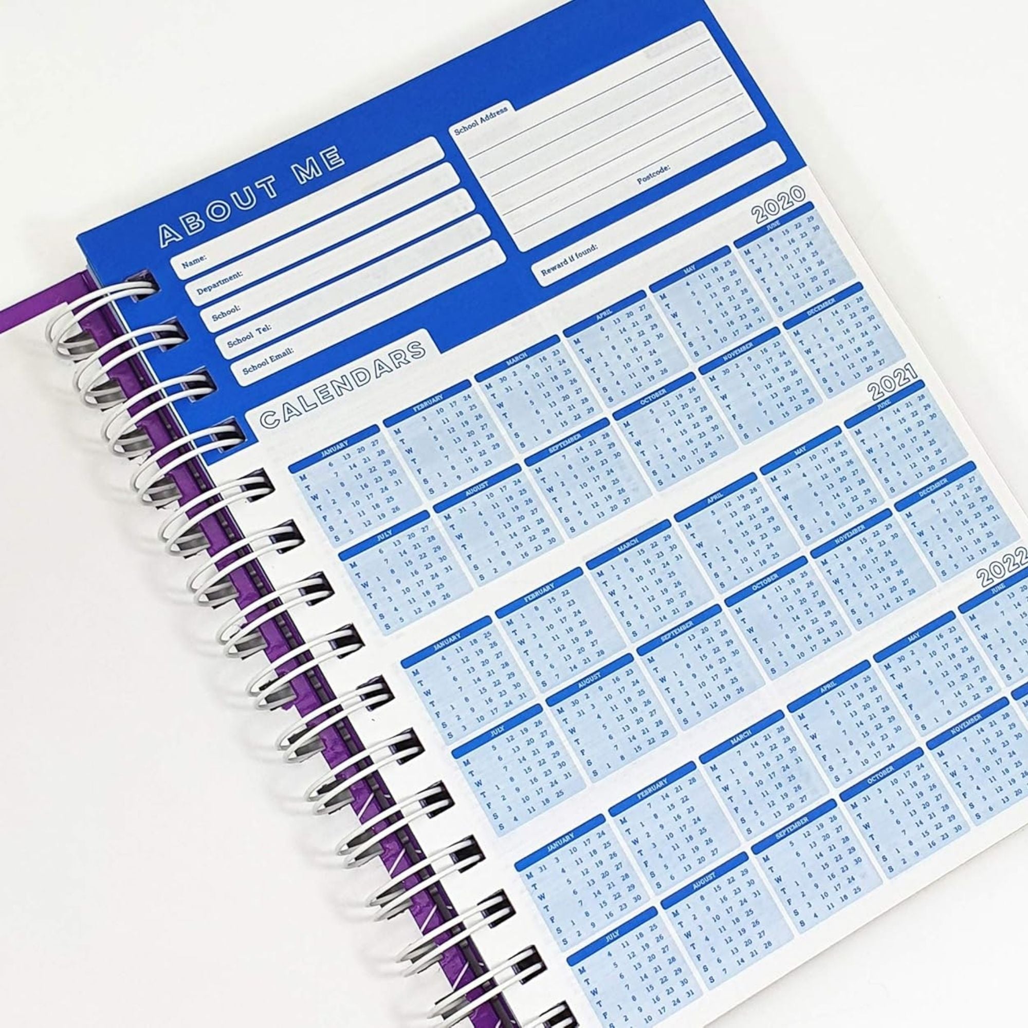 Silvine Teacher Academic Planner A4/A5 6 Period - Blue - Each