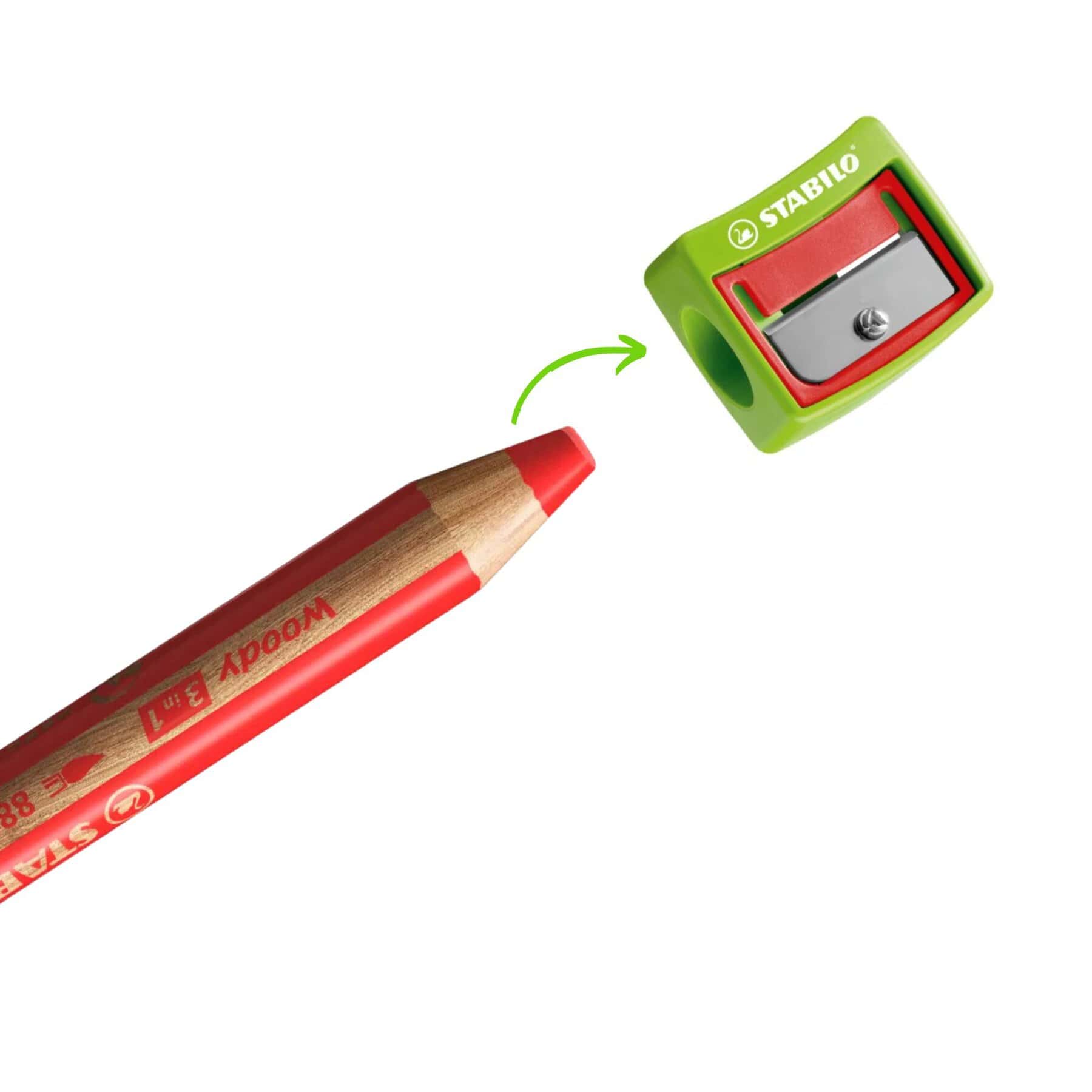 Plastic Pencil Sharpener For STABILO Woody 3-in-1 or MARKdry - 12pk