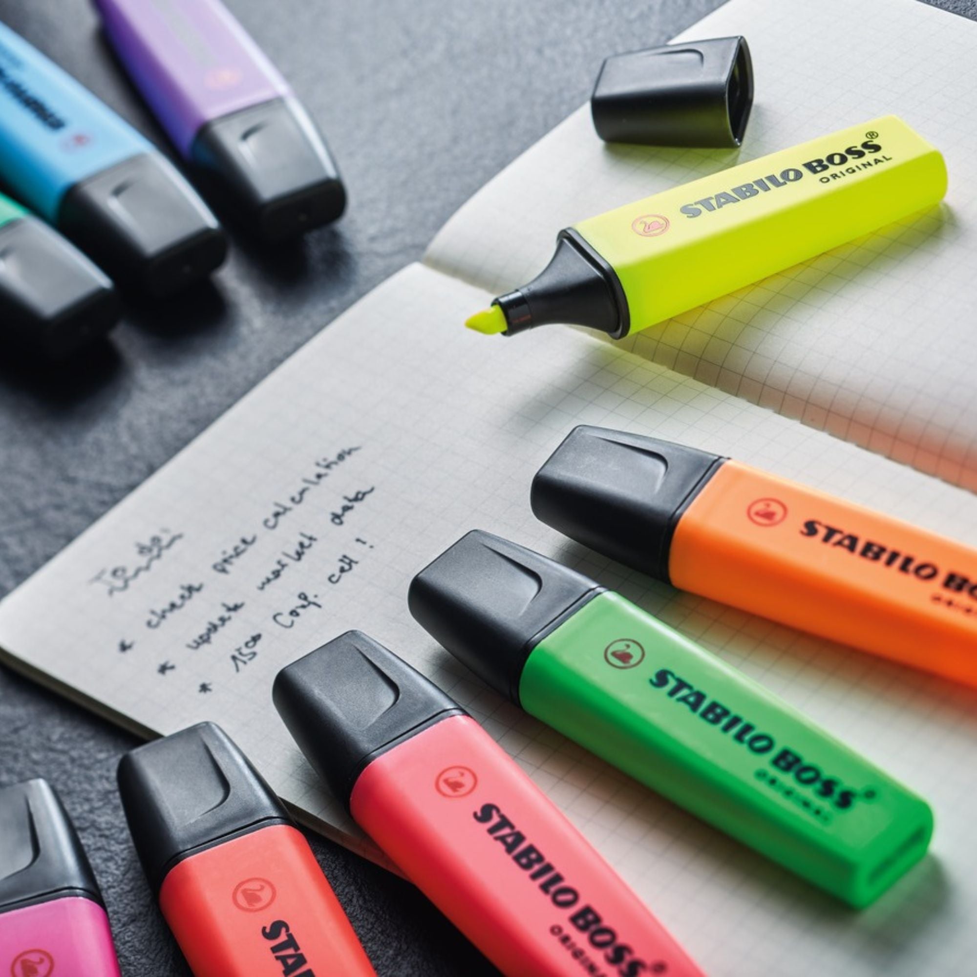 Highlighter - Stabilo Boss Original - Pack of 4/6/8 - Assorted Colours