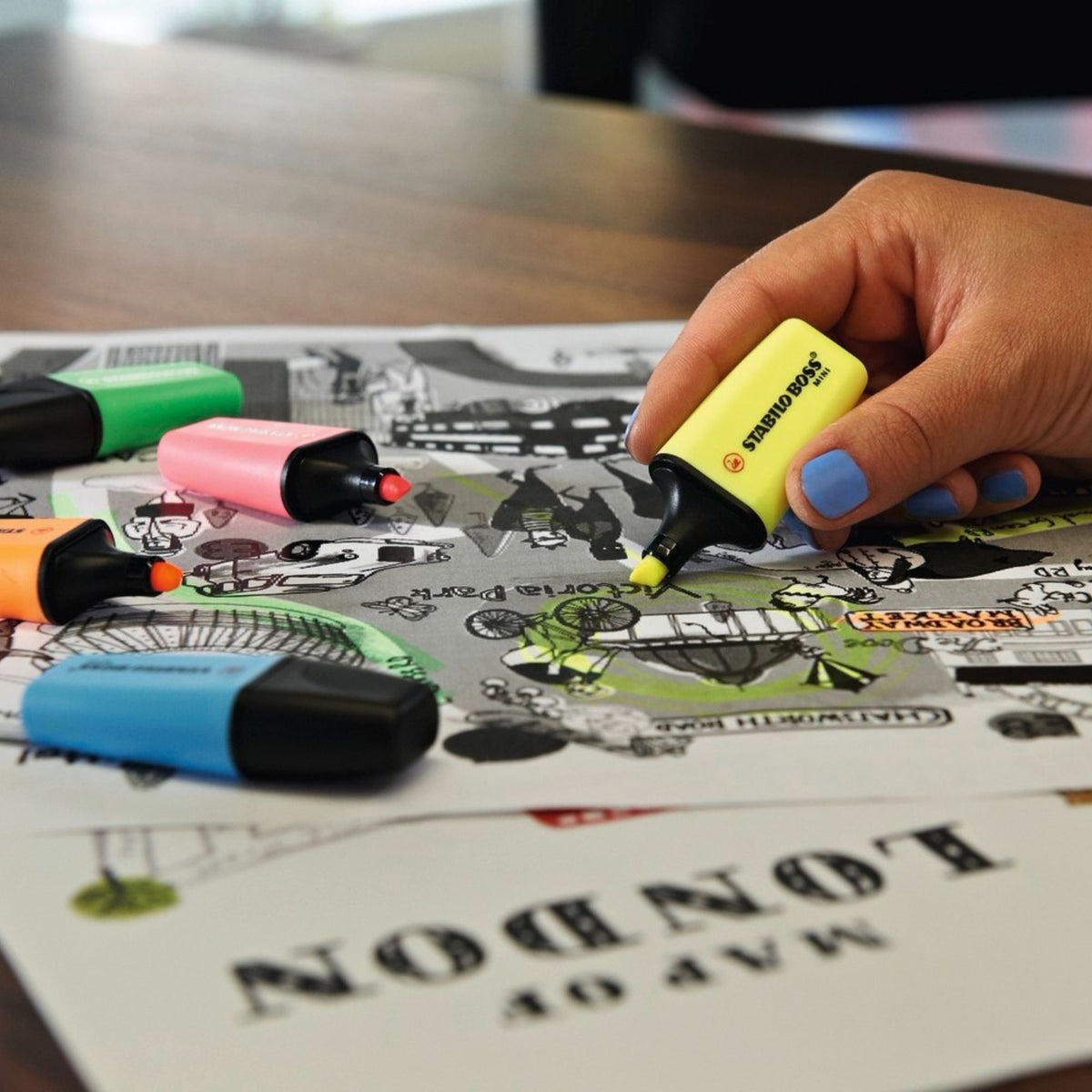 Mini BOSS Highlighters Assorted - Pk5