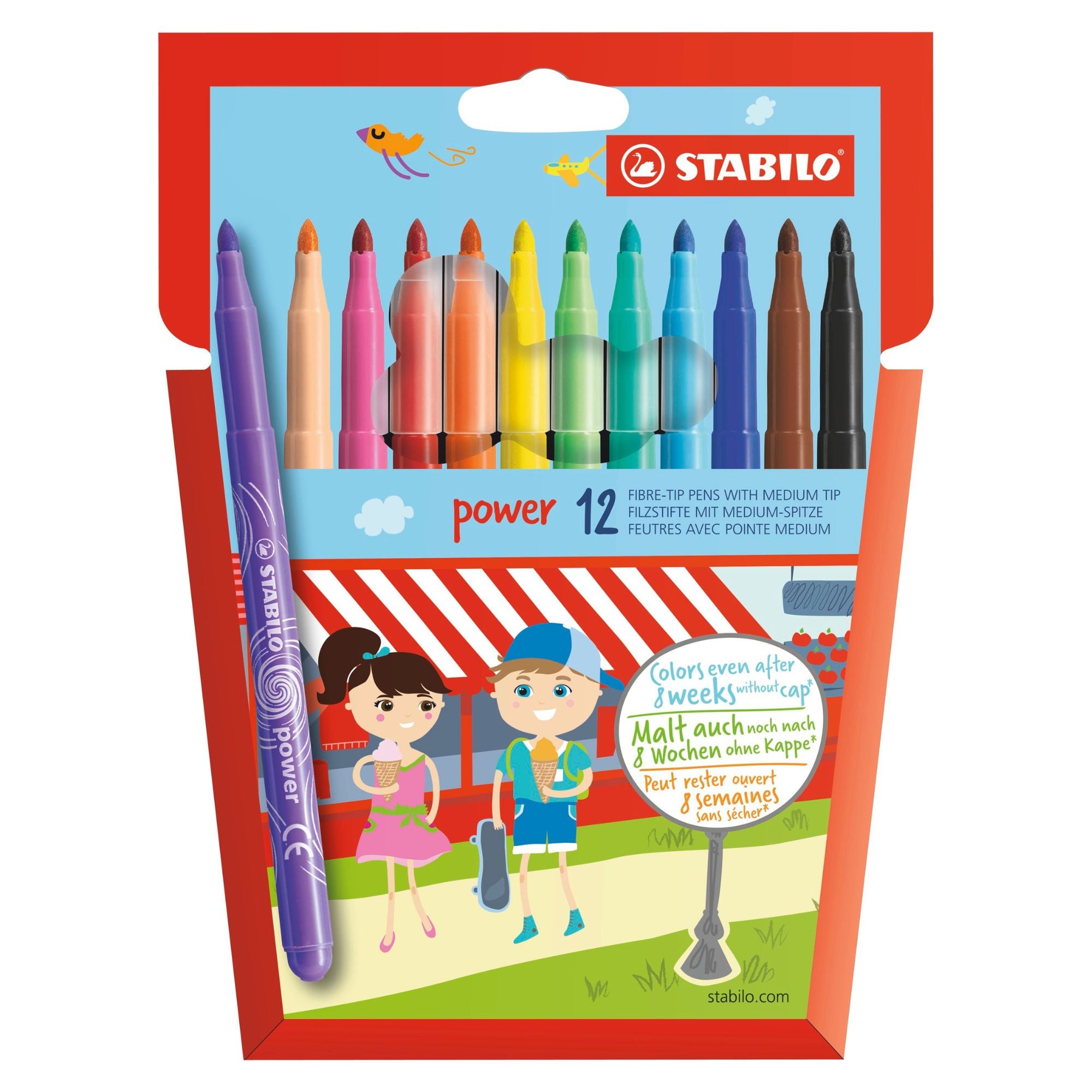 Stabilo Power Broad Felt Tip Pens Assorted