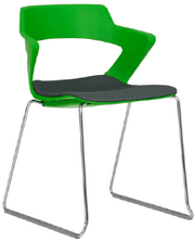 Zawn Skid Base Chair With Upholstered Seat