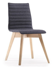 Hagan Ribbed 4 Wooden Legged Chair