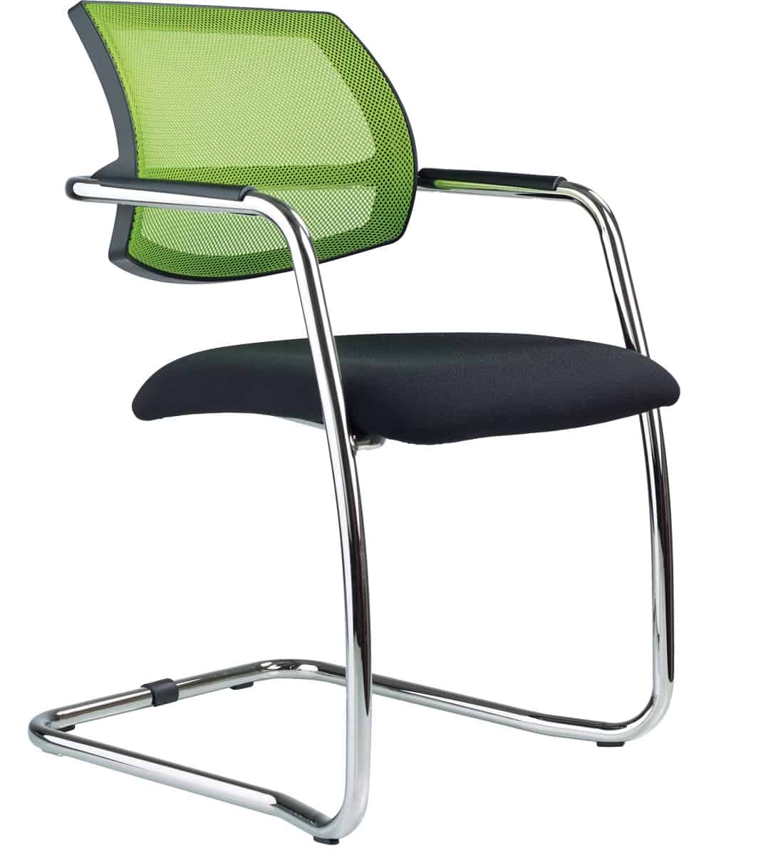 Saturn Chrome Cantilever Meeting Chair - Mesh Back