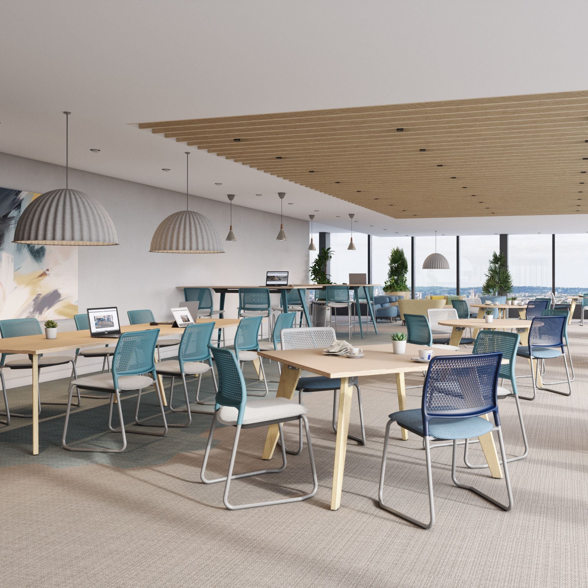 Grafton Skid Base Chair With Chrome Frame