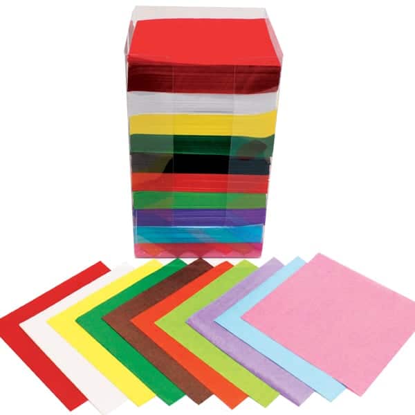 Tissue Paper Bulk Pack Squares Assorted - Pk4600