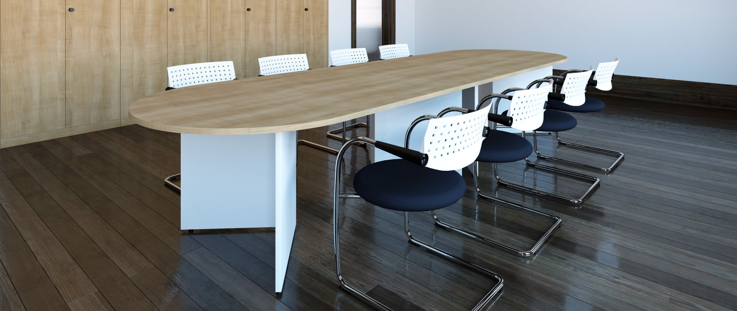 Sienna Vienna Shaped Boardroom Table