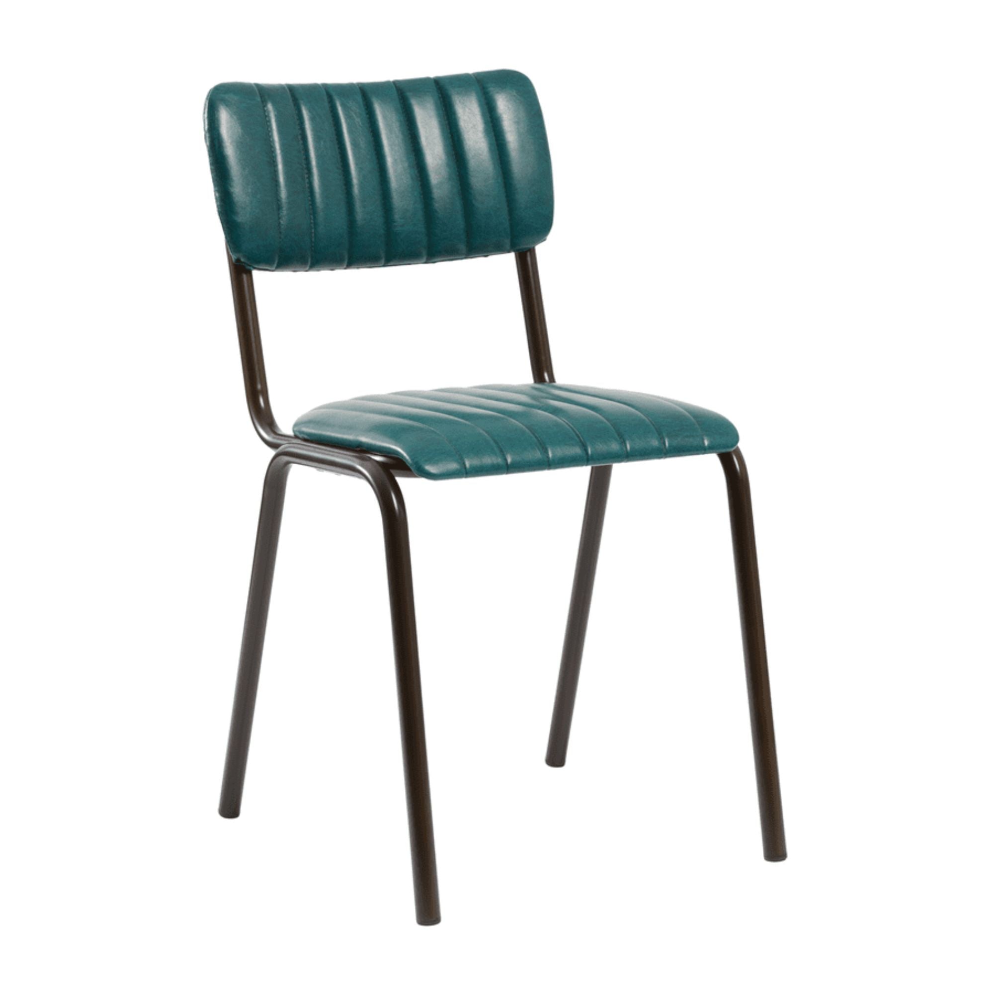 Vintage Leather Core Stacking Chair