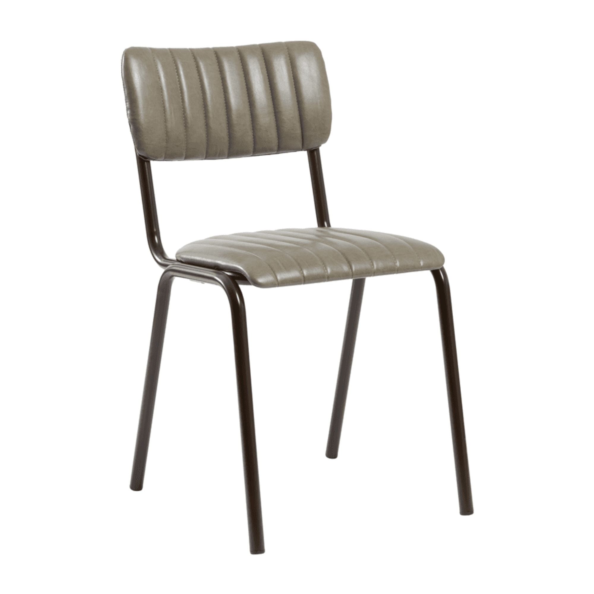 Vintage Leather Core Stacking Chair