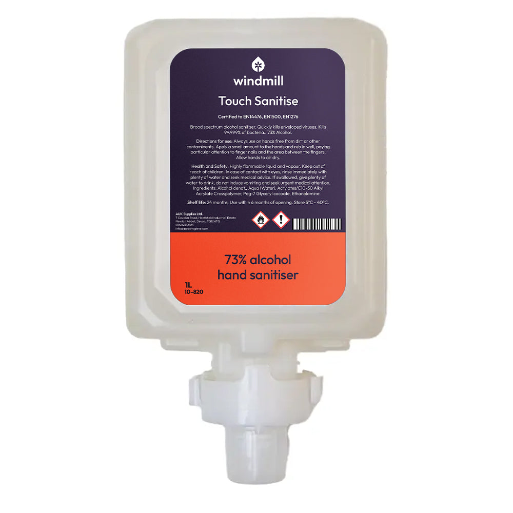 Windmill Touch Hand Care Soap & Sanitiser Refill Dispenser Cartridge