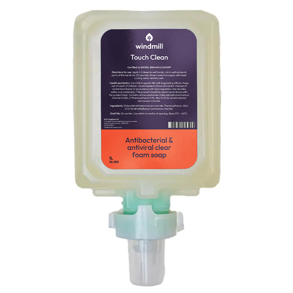 Windmill Touch Hand Care Soap & Sanitiser Refill Dispenser Cartridge