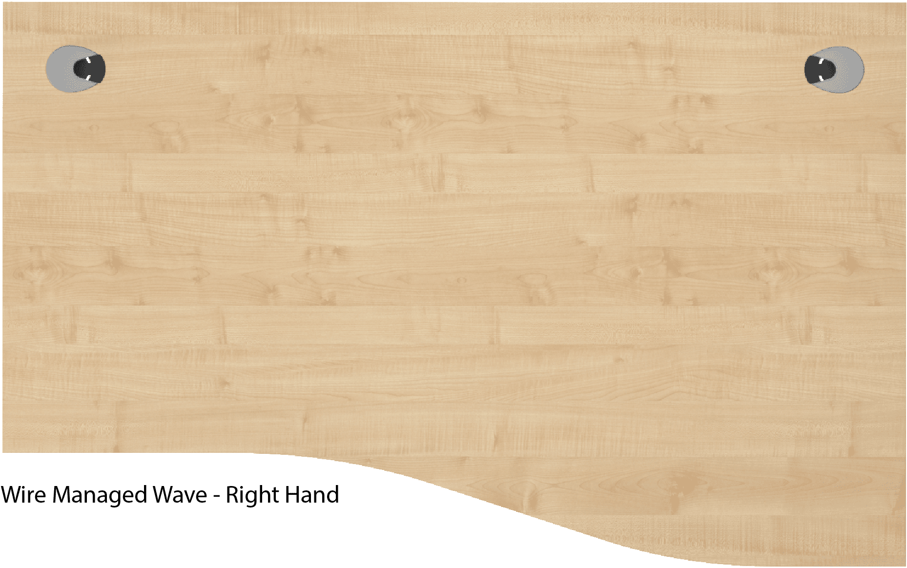 Sienna Executive Wire Managed Wave Desk