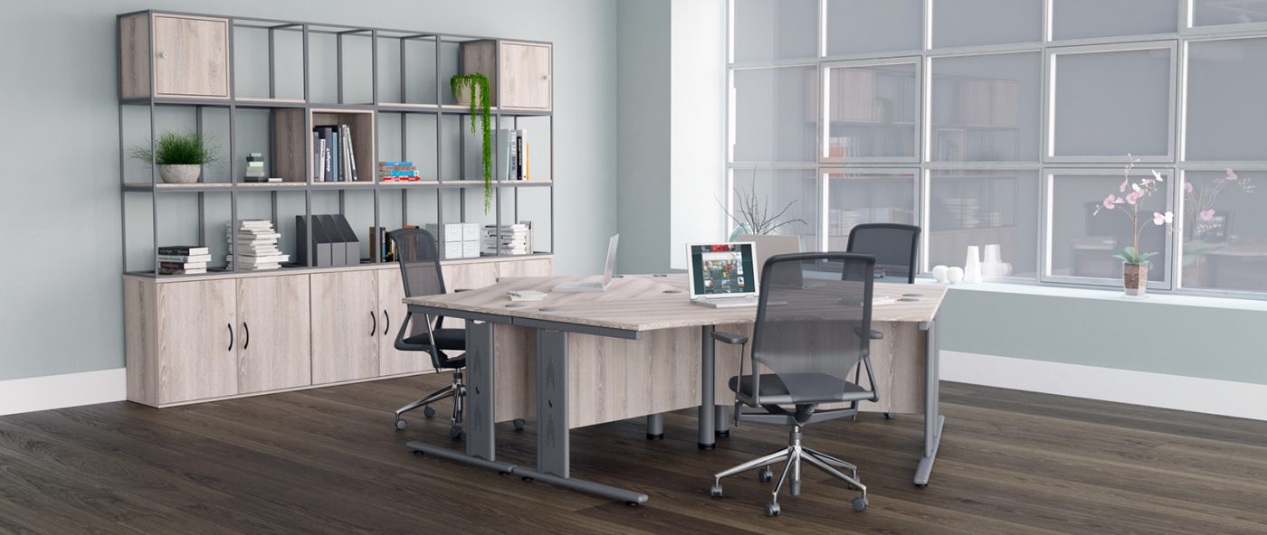 Sienna Executive Wire Managed 120° Core Unit Desk
