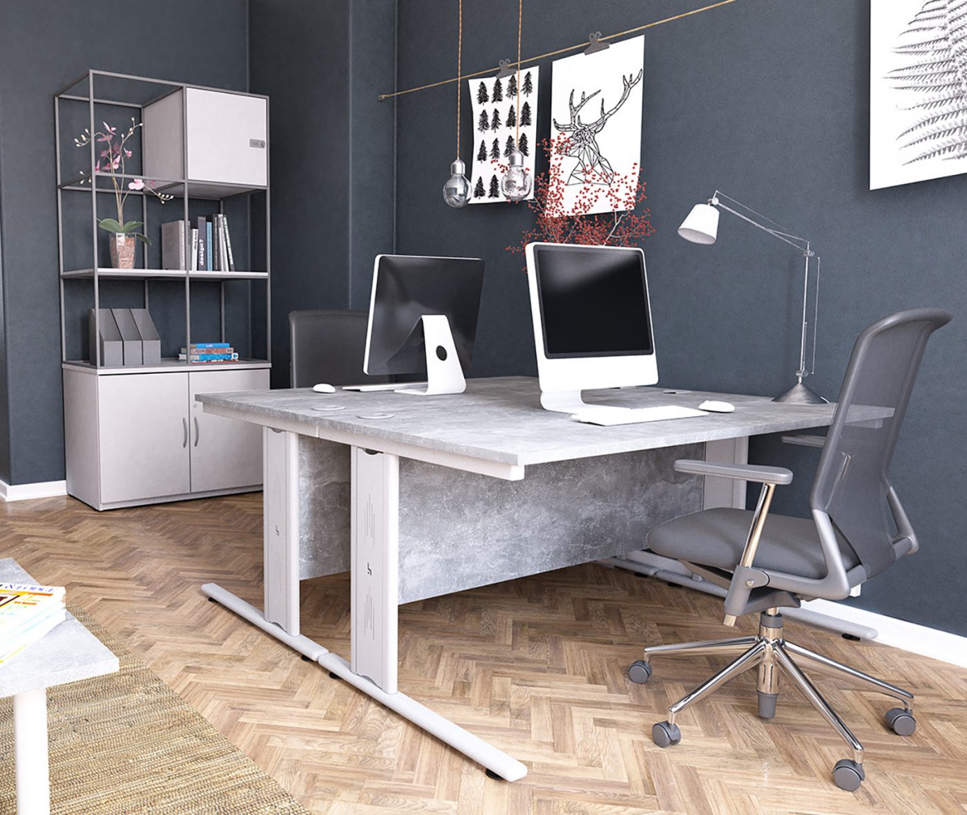 Sienna Executive Wire Managed Rectangular Desk