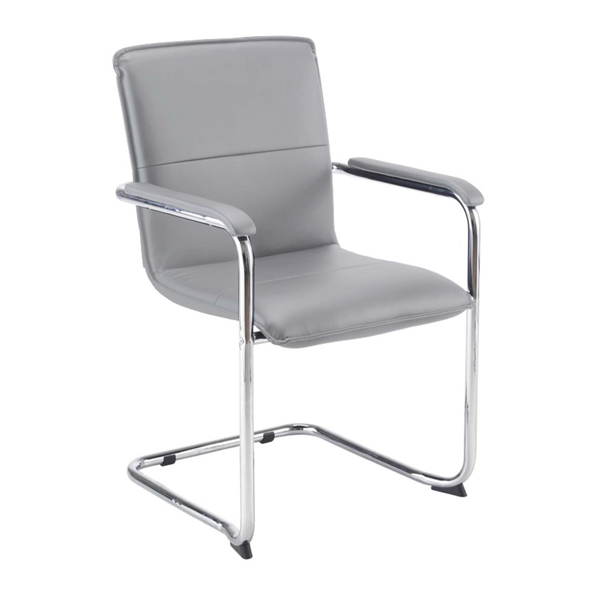 Express Faux Leather Cantilever Chair