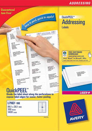 Avery Laser Labels A4 8 Per Sheet - Pk40
