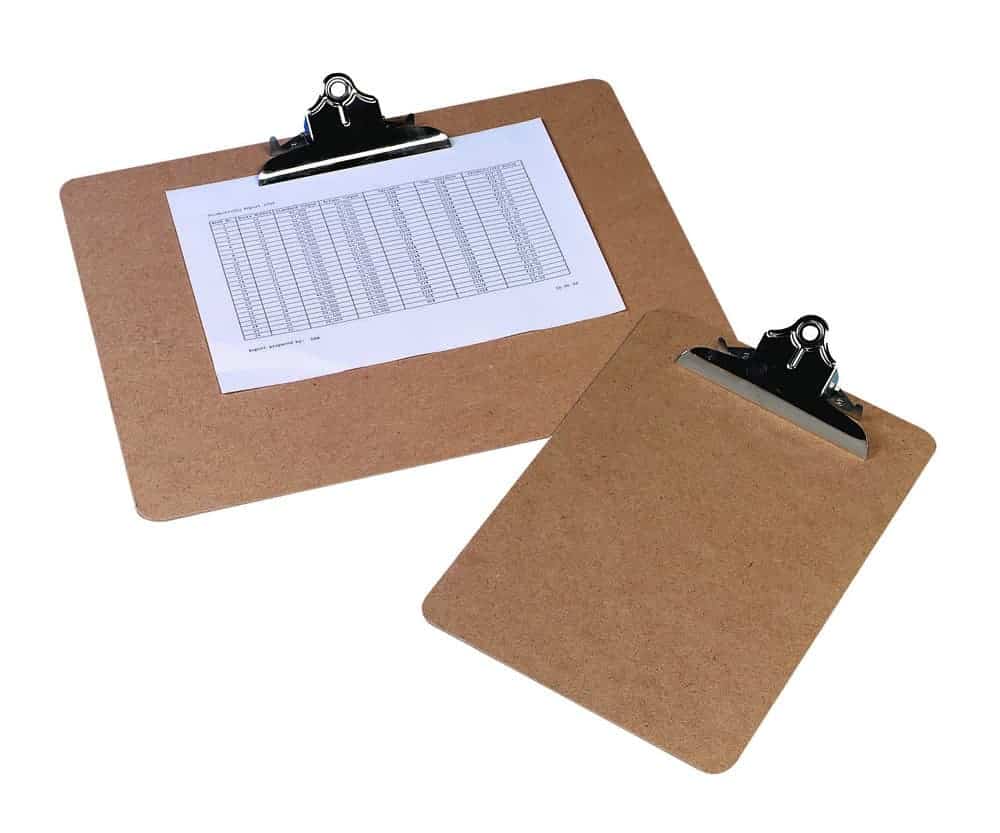 Hardboard Clipboards