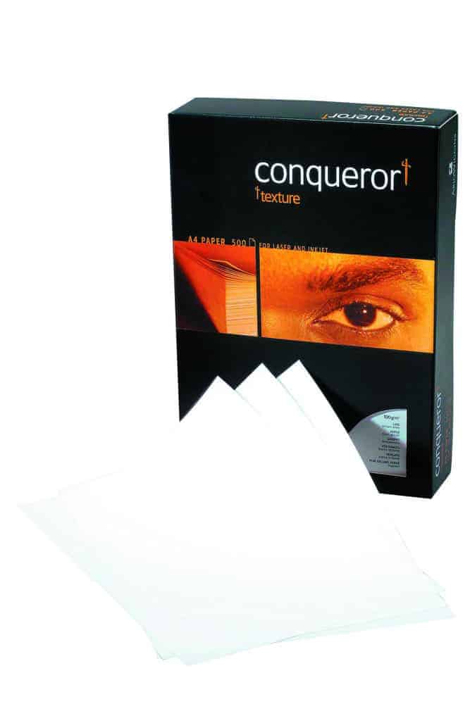 Conqueror Texture A4 100gsm Laid High White - Ream