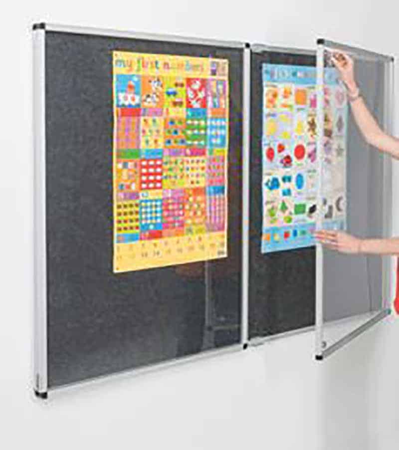 Light Oak Effect Premium Aluminium Frame EcoColour® Tamperproof Noticeboard