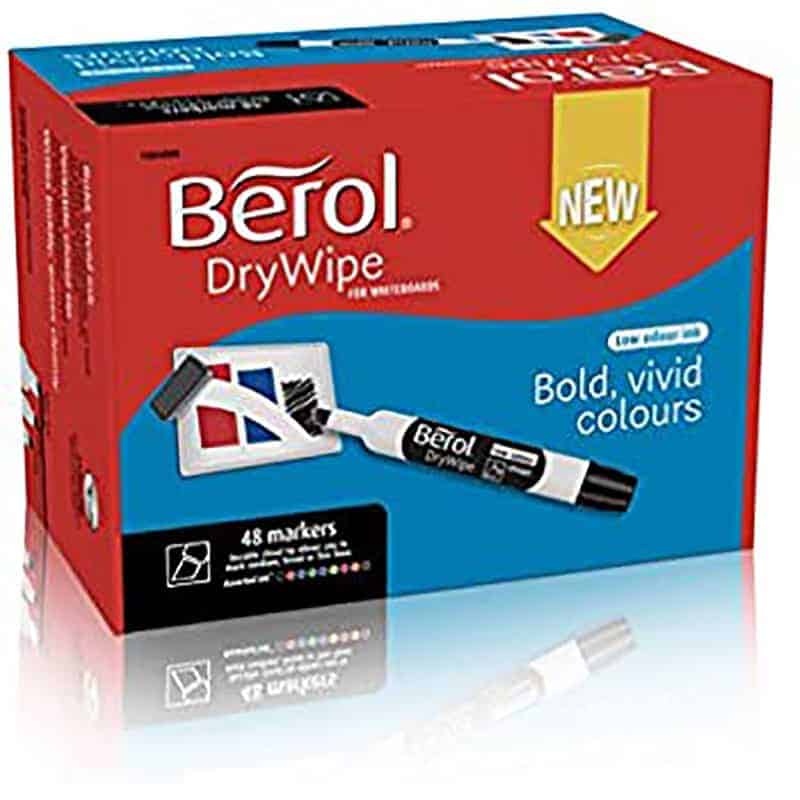 Berol Drywipe Markers Chisel Tip