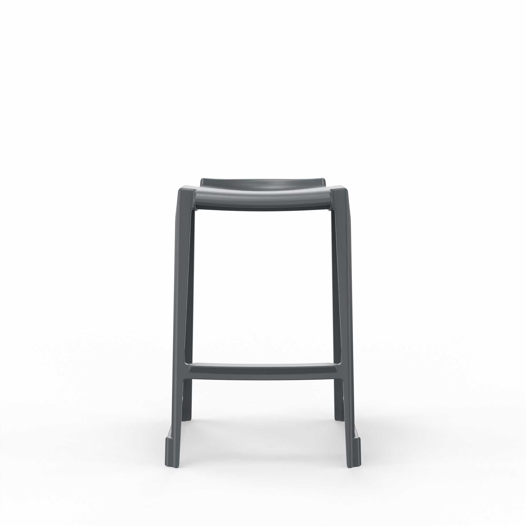 EN One Piece Skid Base Stool - Night Grey