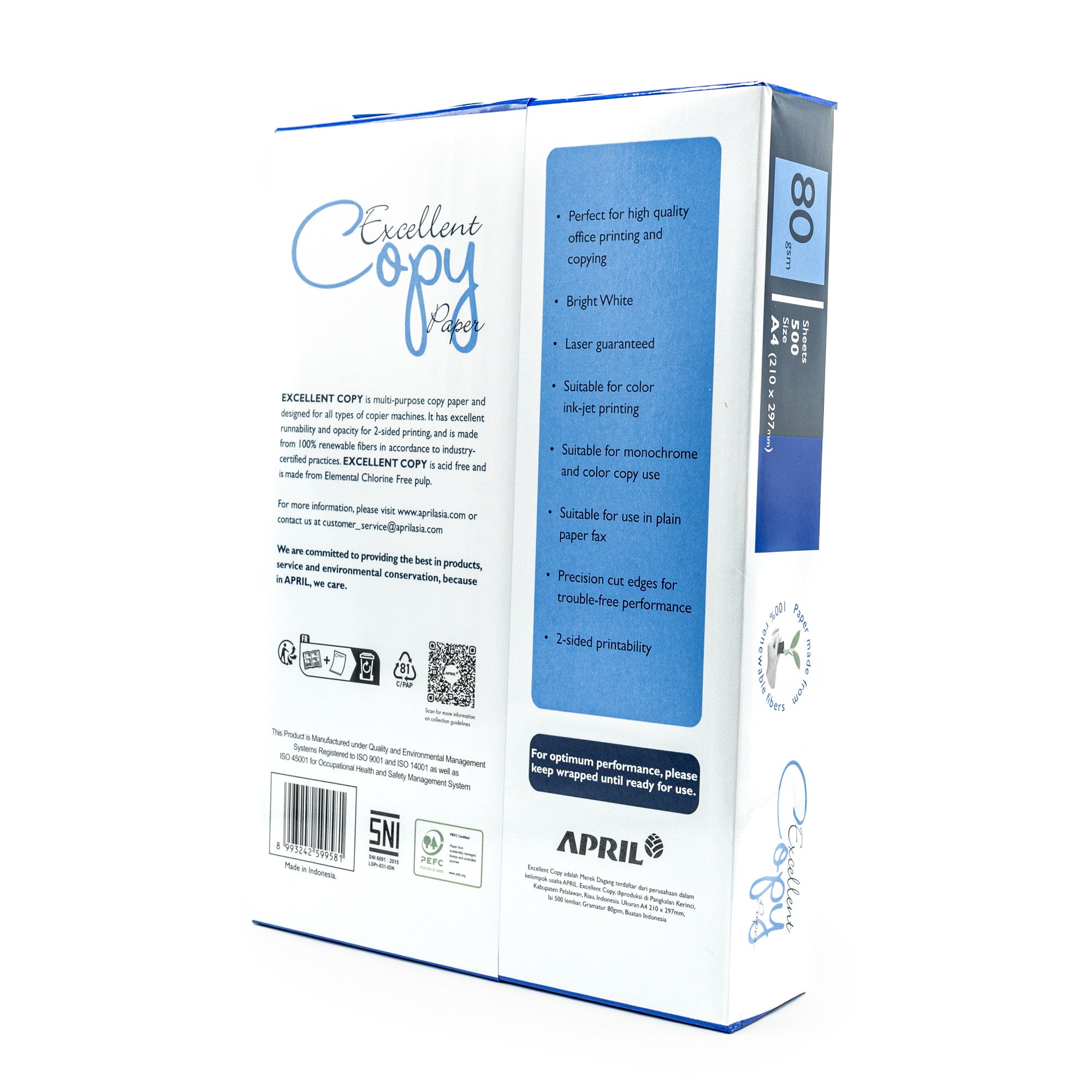 Excellent Copy White Copier Paper A4 80gsm - Ream