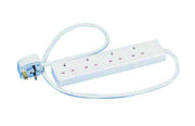 Extension Lead 4 Gang White