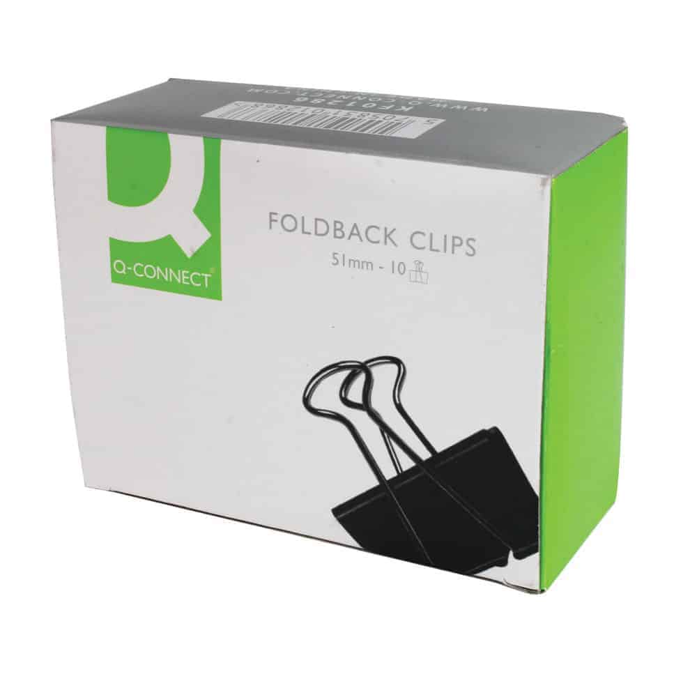 Foldback Clips Black - Pk10