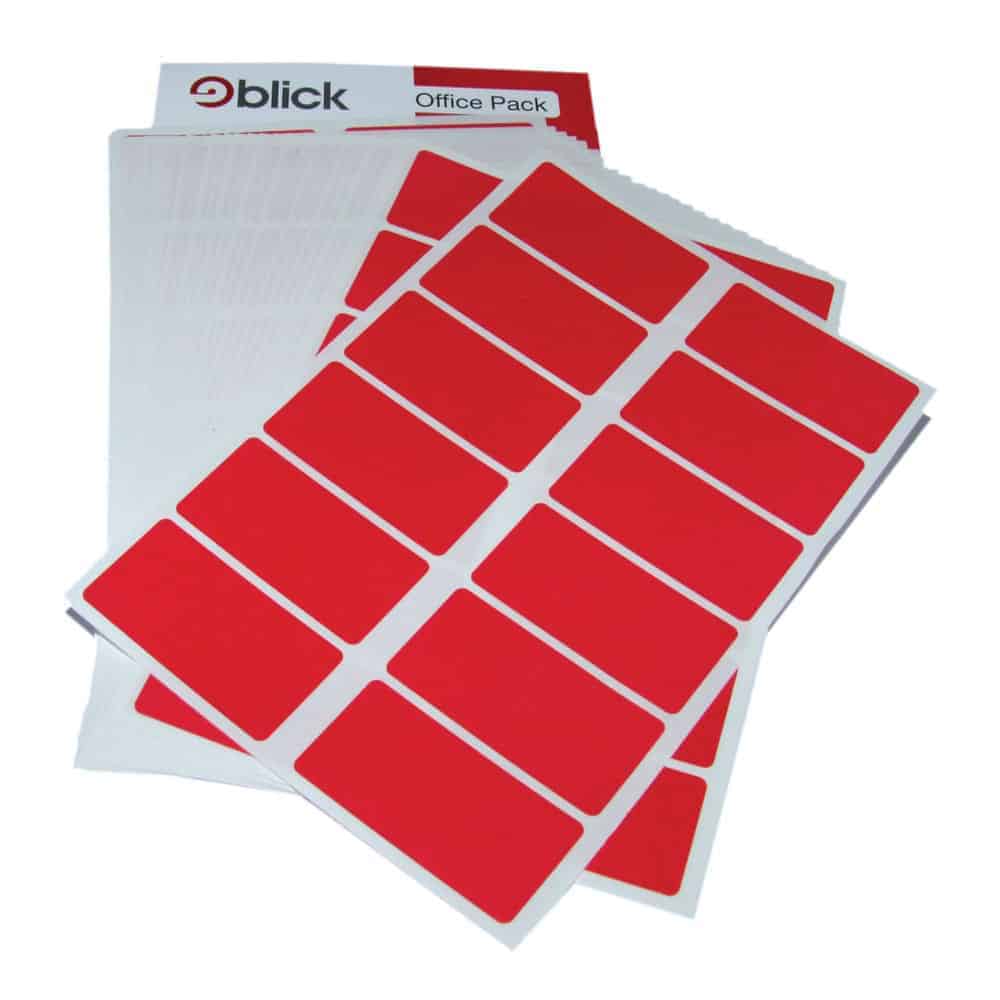 Blick Rectangular Coloured Labels- Pk320