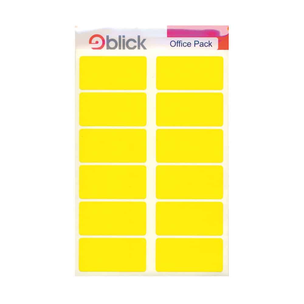 Blick Rectangular Coloured Labels- Pk320