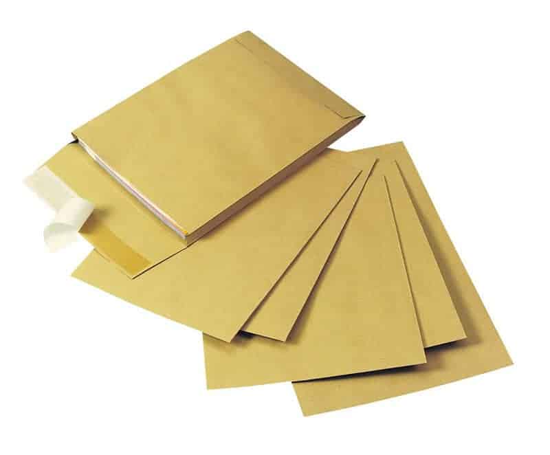 C4 Manilla Gussetted Peel & Seal Plain Envelopes - Pk125