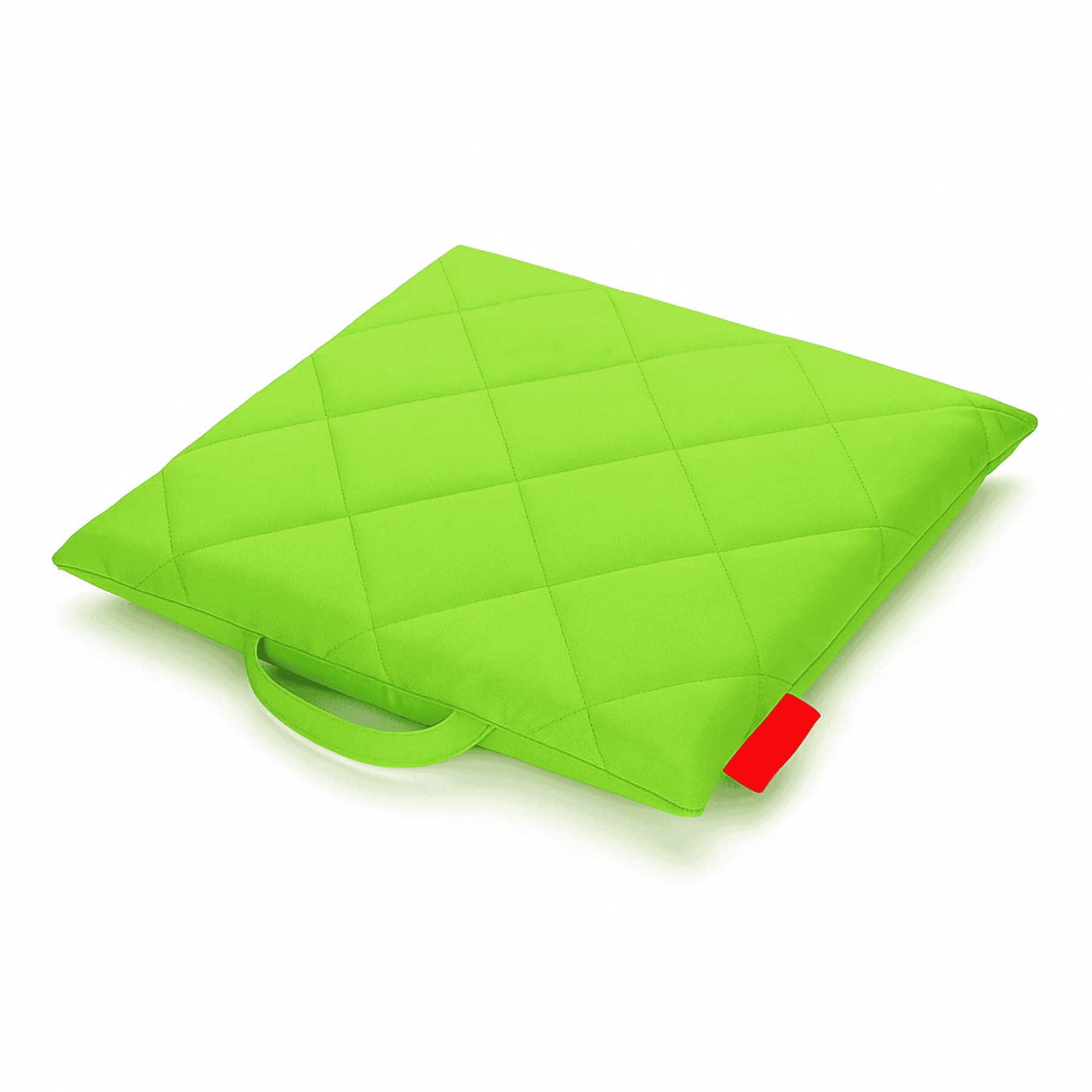 et of ten quilted outdoor square cushions – soft padded surface for outdoor seating