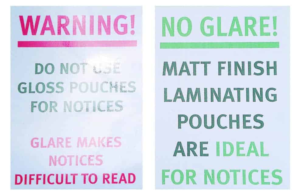 Laminating Pouches Matt - Pk100