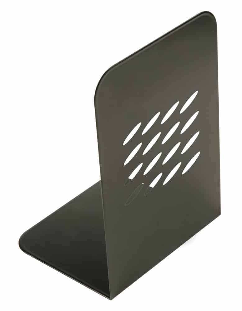 Metal Bookends L Shaped Black - Pk2