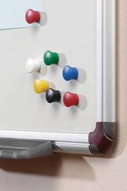 Coloured Whiteboard Magnets Assorted - Pk12