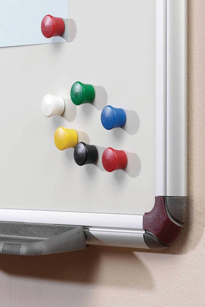 Coloured Whiteboard Magnets Assorted - Pk12