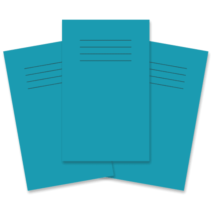 6.5 x 4" Rhino Notebooks Light Blue - Pk100