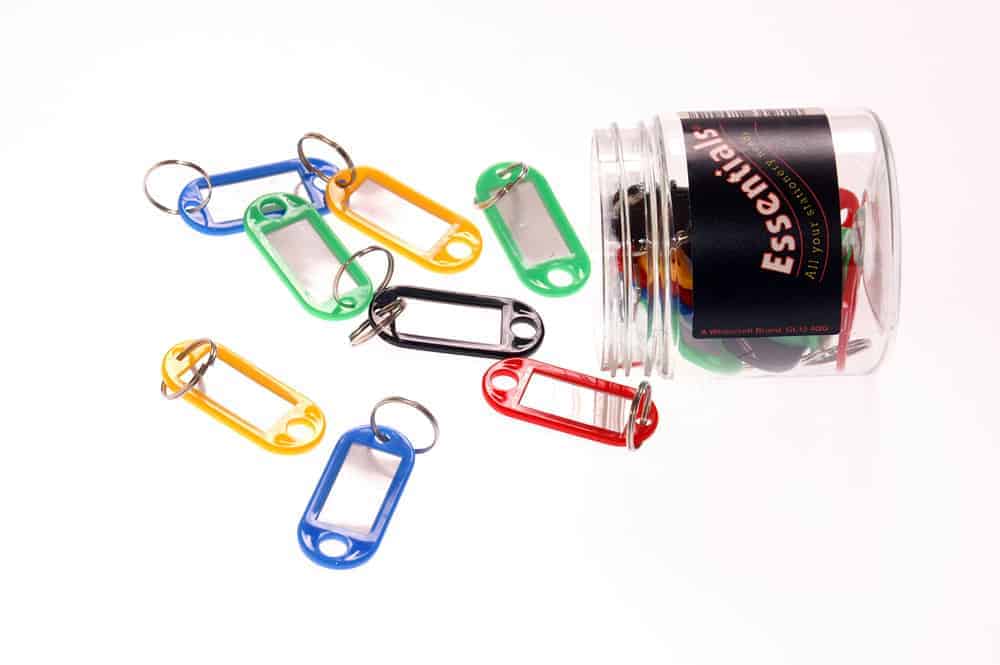 Key Tags Assorted Colours - Pk20