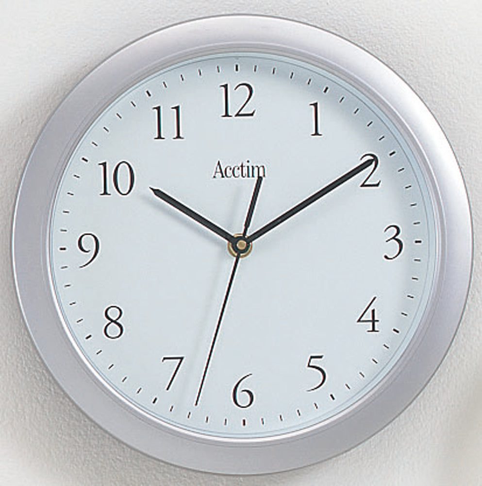 Silver Office Wallclock 250mm