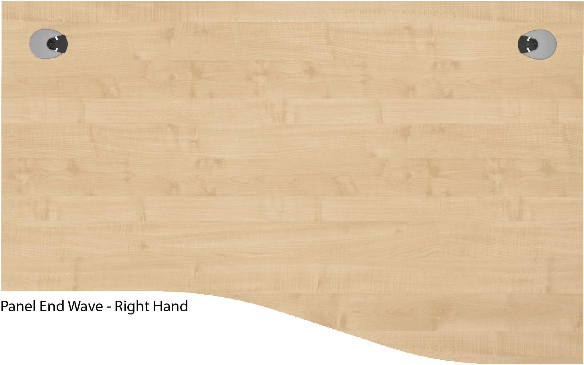 Sienna Panel End Wave Desk