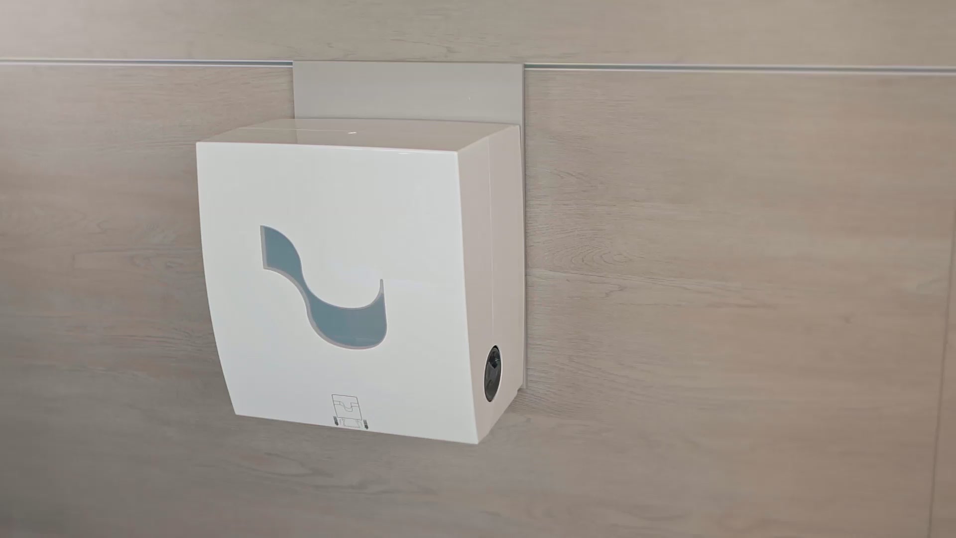 Load video: Celtex Formatic Auto-Cut Hand Towel Roll Dispenser White – Each