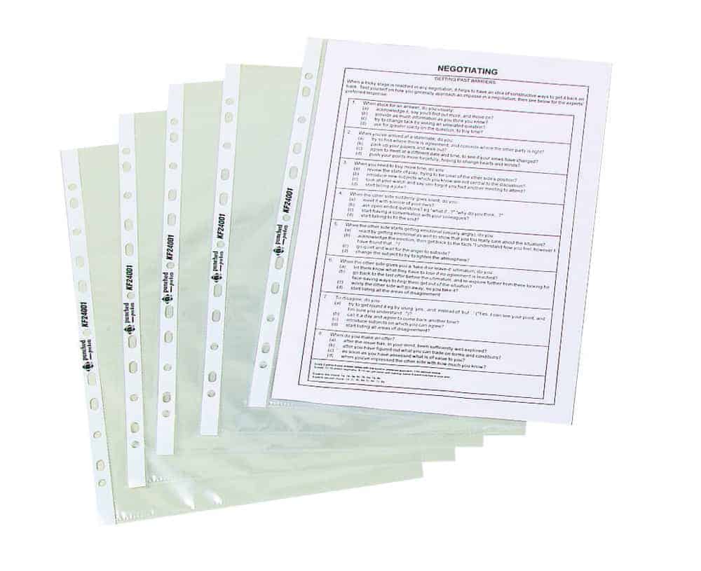 Clear Punched Pockets