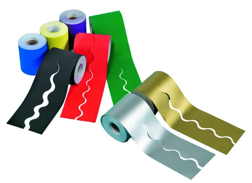 Metallic Scalloped Border Rolls - Pk2